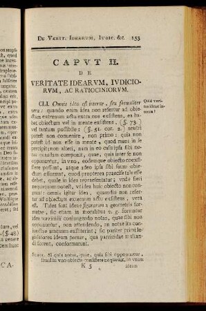 Caput II. De Veritate Idearum, Iudiciorum, Av Ratiociniorum.