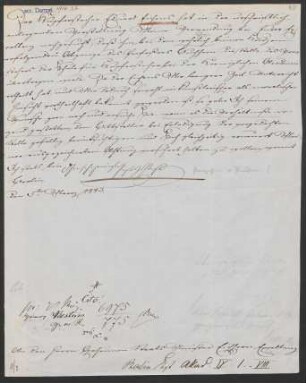 Brief an [Friedrich] Eichhorn : 5ten Maerz 1843