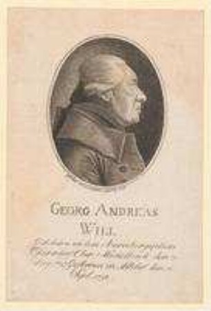 Georg Andreas Will; geb. 30. August 1727; gest. 18. September 1798