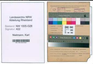 Entnazifizierung Karl Nietmann , geb. 02.04.1894 (Postschaffner)