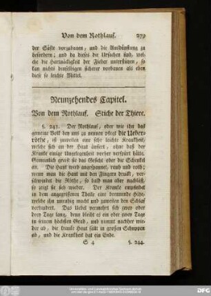 Neunzehendes Capitel. Von dem Rothlauf. Stiche der Thiere.