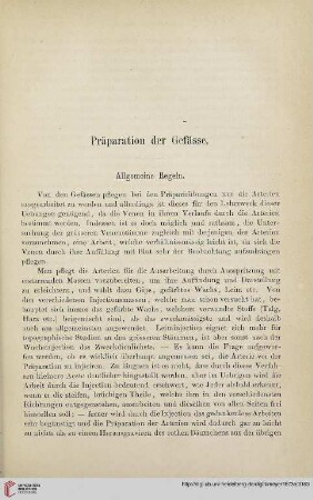 Präparation der Gefässe