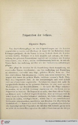 Präparation der Gefässe