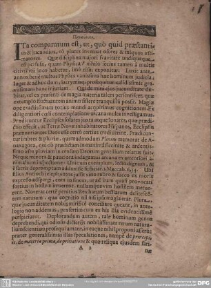 Ita comparatum est, ut, quo quid praestantius...