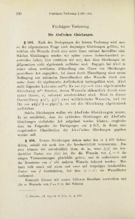 230, Fünfzigste Vorlesung
