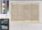Bischof Simon von Paderborn und Abt Bodo von Corvey vergleichen sich über die von den verstorbenen Albert und Hermann von Brakel zurückgelassenen Besitzungen in Beverungen. a) Urkunde des Bischofs Simon (Pergament). b) Urkunde des Abtes Bodo (gleichzeitige Abschrift)