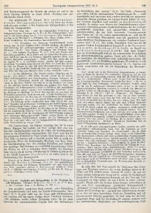 679-681 [Rezension] Ott, Heinrich, Geschichte und Heilsgeschichte in der Theologie Rudolf Bultmanns
