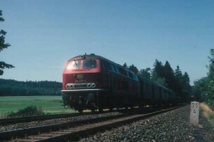 Kirchenlamitz-Ost Lok 218 219 Nahverkehrszug