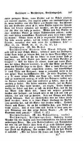 Verschlagen, (s. Art. Ruhe)