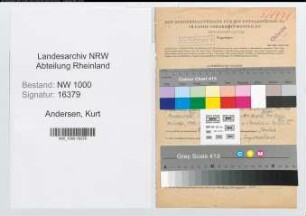 Entnazifizierung Kurt Andersen, geb. 02.10.1898 (Ingenieur)