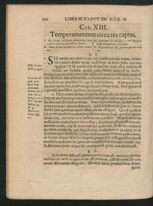 Cap. XIII. Temepramentum circa res captas.