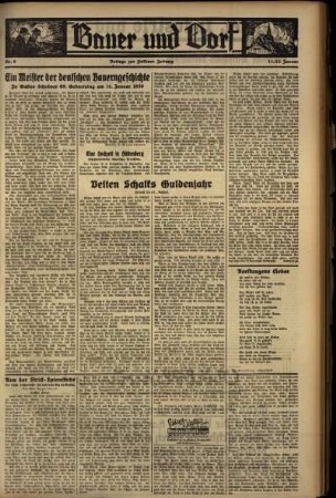 Vierte Ausgabe vom Sonntag, den 12. Januar 1936.