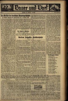 Vierte Ausgabe vom Sonntag, den 12. Januar 1936.