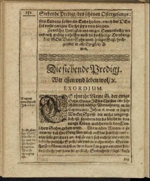 Die siebende Predigt. Wir essen und leben wol [...]