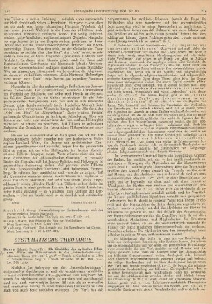 773-775 [Rezension] Buess, Eduard, Die Geschichte des mythischen Erkennens