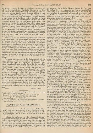 773-775 [Rezension] Buess, Eduard, Die Geschichte des mythischen Erkennens