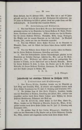 39-41, Jahresbericht des nördlichen Districts