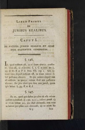 Liber Primus De Juribus Realibus.