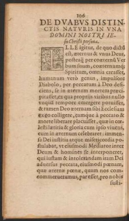 De Duabus Distinctis Naturis In Una Domini Nostri Iesu Christi persona.