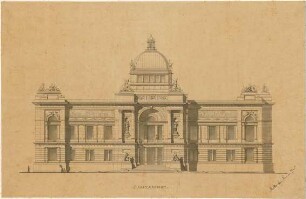 Hocheder, Karl; Straßburg (Frankreich); Landesausschussgebäude - Hauptseite (Ansicht)