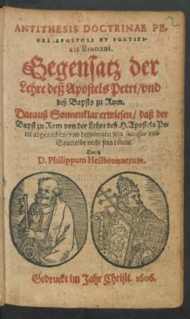 Antithesis Doctrinae Petri Apostoli Et Pontificis Romani