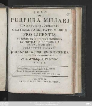 De Purpura Miliari