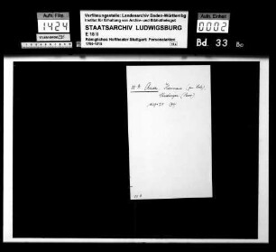 Auer, Hermann gen. Lohr; Chorsänger (Bass)
