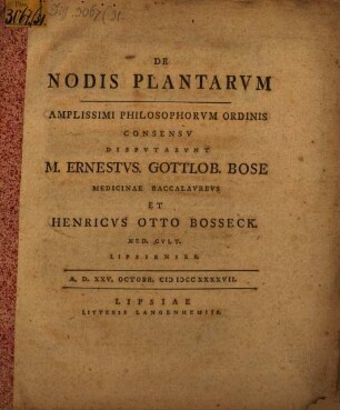 De nodis plantarum