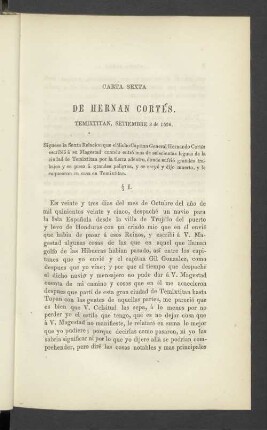 Carta Sexta De Hernan Cortés