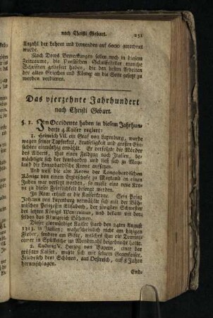 Das vierzehnte Jahrhundert nach Christi Geburt