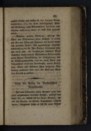 Ueber den Unfug der Barbarischen Raubstaaten.