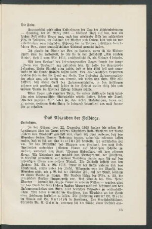 Das Abzeichen der Feldloge.