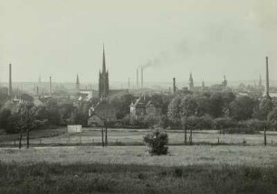 Chemnitz von Süden : Chemnitz, Blick auf die Stadt vom Kapellenberg, von Süden