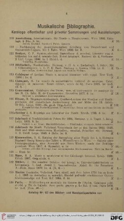 Musikalische Bibliographie (Nr. 109 - 128)