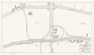 Stadtautobahn Köln Schinkelwettbewerb 1969: Planungsvorschlag 1: Lageplan 1:1000