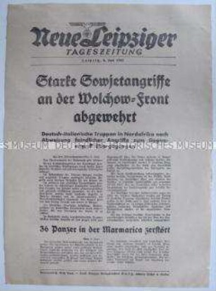Extrablatt der "Neuen Leipziger Tageszeitung" u.a. deutsch-italienische Ruppen in Nordafrika