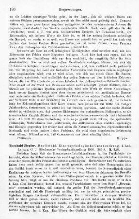 186-187, Theobald Ziegler. Das Gefühl. Eine psychologische Untersuchung. 1908
