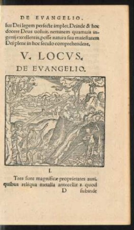V. Locus. De Evangelio.