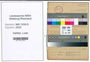 Entnazifizierung Luise Dahlke , geb. 17.02.1903 ()