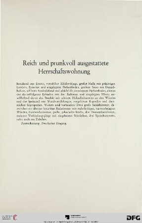 Reich und prunkvoll ausgestattete Herrschaftswohnung