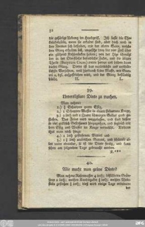 40. Wie macht man grüne Dinte?