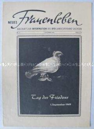 Illustrierte Monatszeitschrift der DFD "Neues Frauenleben" zum "Tag des Friedens" am 1. September