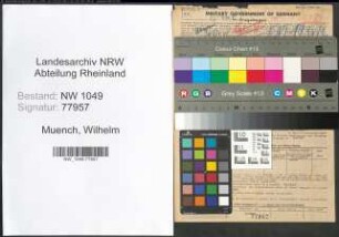 Entnazifizierung Wilhelm Muench , geb. 21.03.1900 (Kaufmann)