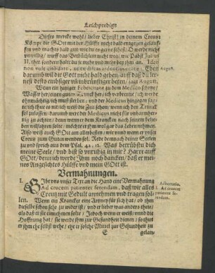Vermahnungen.