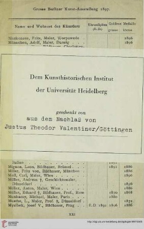 [Künstlerverzeichnis]