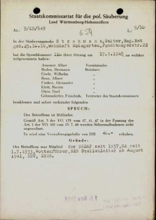 Strohmann, Walter