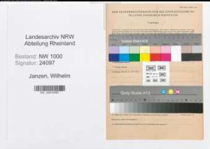 Entnazifizierung Wilhelm Janzen, geb. 15.02.1904 (Finanzangest.)