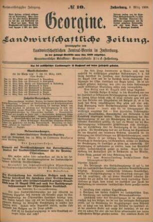 Sechsundsiebzigster Jahrgang. No. 10. Insterburg, 5. März 1908.
