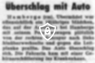 Überschlag mit Auto