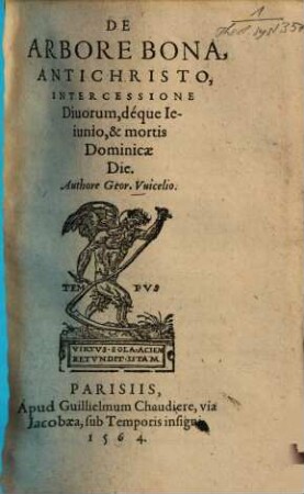 De Arbore Bona, Antichristo, Intercessione Diuorum, deque Ieiunio, & mortis Dominicae Die